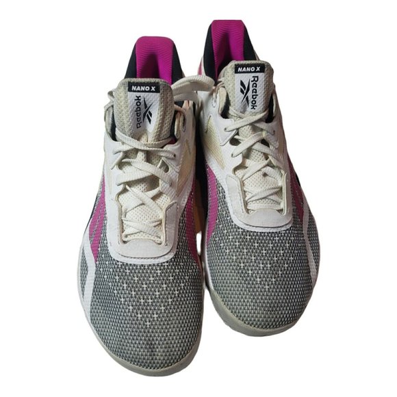 Reebok Cross Fit Nano 9.5 White & Pink &Grey Training Wide Toe Box - Picture 6 of 9